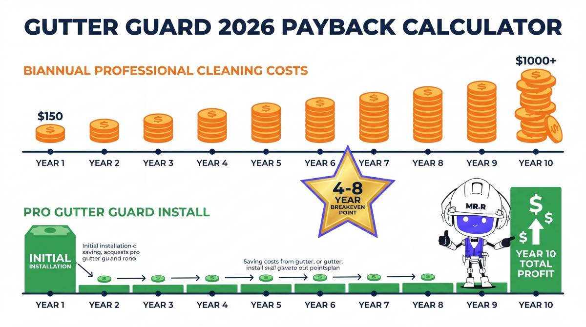 This infographic directly visualizes the "Maintenance Capital" and "Payback Period" takeaways. It will contrast the rising costs of recurring cleanings against the one-time, fixed cost of installation.